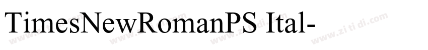 TimesNewRomanPS Ital字体转换
